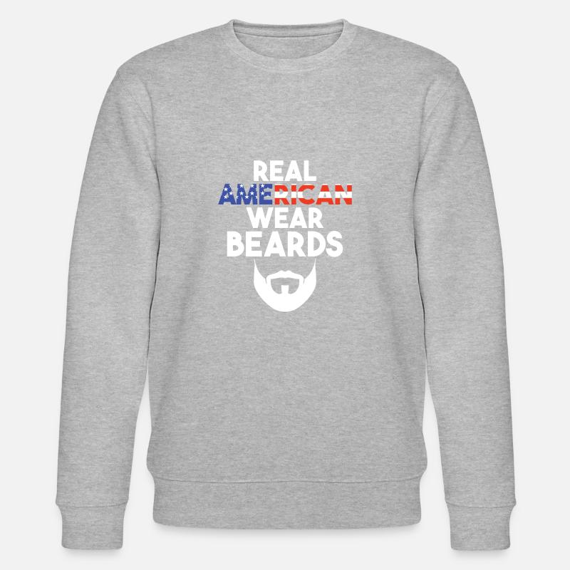 Giftidea Beard Men - Stanley/Stella Unisex Bio-Sweatshirt CHANGER  - Grau meliert