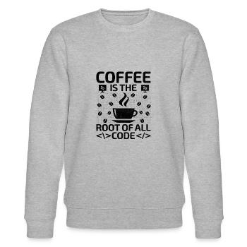 Café Codage Programmeur Codeur Développeur Nerd Coff - Sweat bio CHANGER Stanley/Stella Unisexe - gris chiné - Devant - Nik (191cm) & Marisol (170cm)