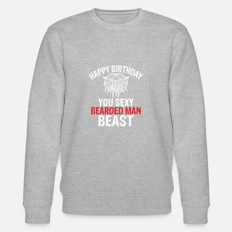 Giftidea Beard Men - Stanley/Stella CHANGER Unisex Organic Sweatshirt - heather grey