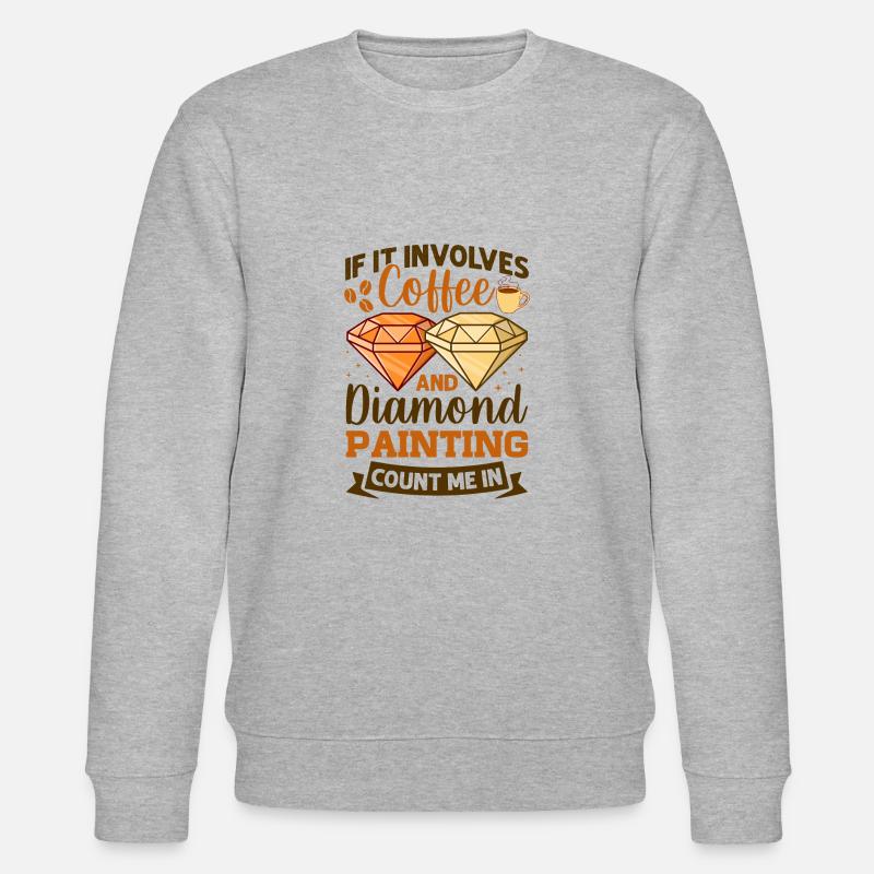 Hobby Diamond Painter Diamant - Stanley/Stella Unisex Bio-Sweatshirt CHANGER  - Grau meliert