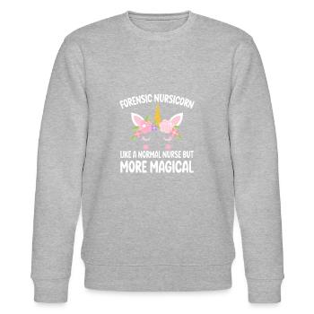 Nursicorn médico-légale comme une infirmière normale cadeaux - Sweat bio CHANGER Stanley/Stella Unisexe - gris chiné - Devant - Nik (191cm) & Marisol (170cm)