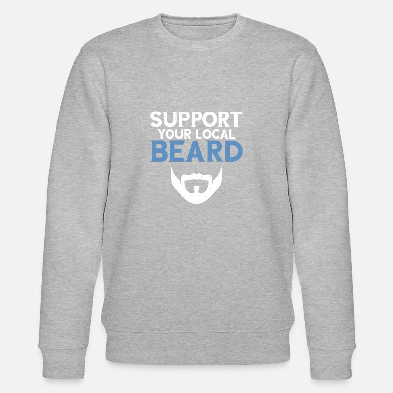Giftidea Beard Men - Stanley/Stella Unisex Bio-Sweatshirt CHANGER  - Grau meliert