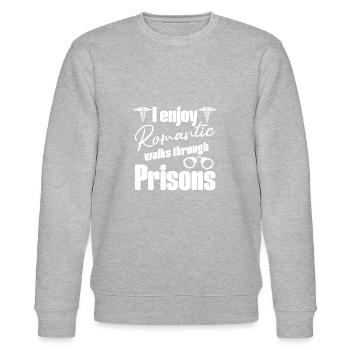 Correctional Nurse Romantic Walks Prison Gifts - Stanley/Stella Unisex Bio-Sweatshirt CHANGER  - Grau meliert - Vorne - Nik (191cm) & Marisol (170cm)