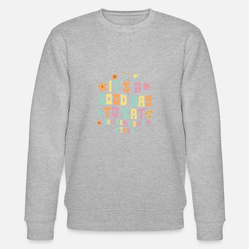 Fried Chicken Steak Gift - Stanley/Stella CHANGER Unisex Organic Sweatshirt - heather grey