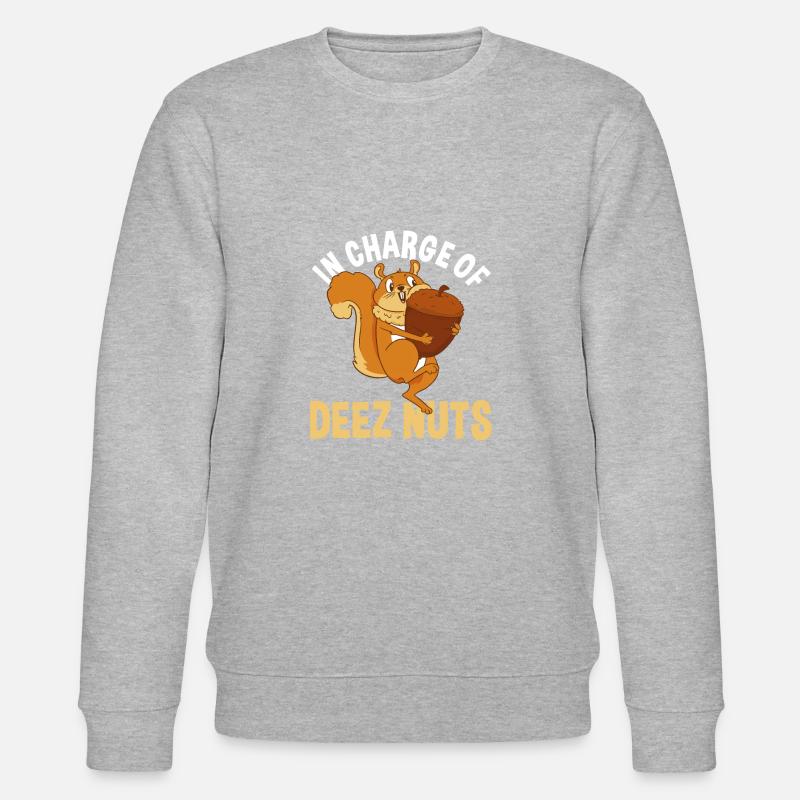 Lustige Eichhörnchen Geschenkidee - Stanley/Stella Unisex Bio-Sweatshirt CHANGER  - Grau meliert