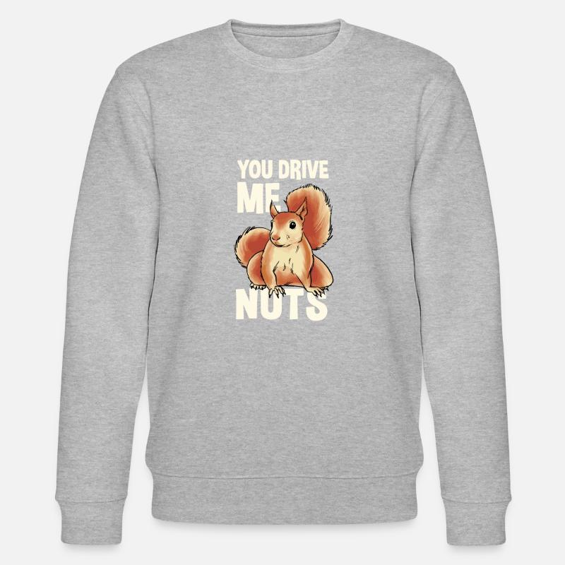 Squirrel Gift Idea - Stanley/Stella CHANGER Unisex Organic Sweatshirt - heather grey