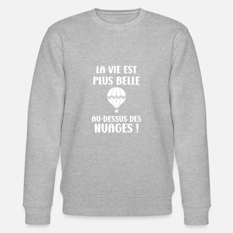 Humour Montgolfière - Sweat bio CHANGER Stanley/Stella Unisexe - gris chiné