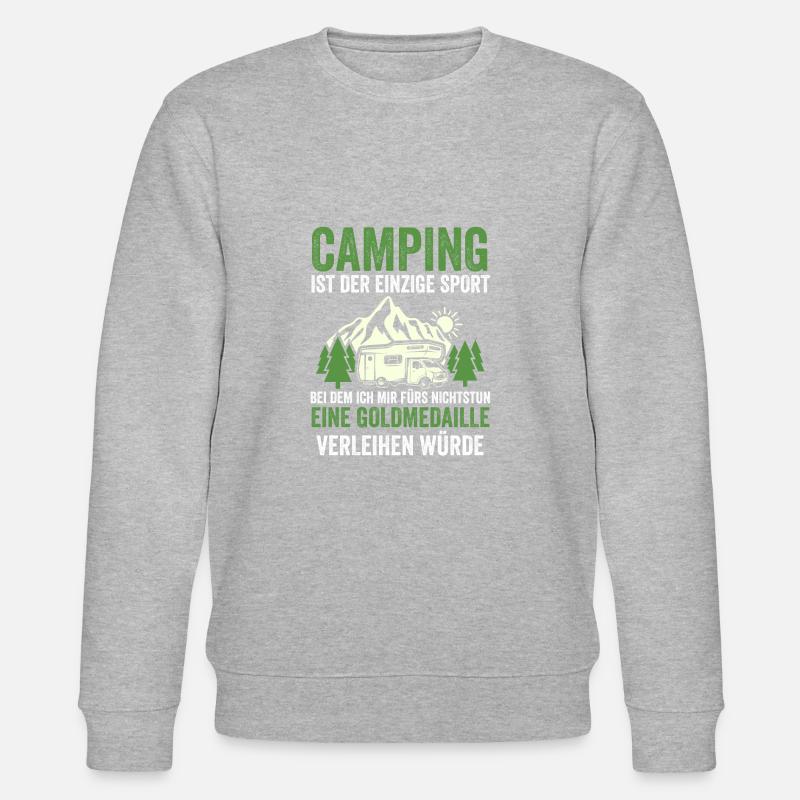 Camper Wohnwagen Wohnmobil Campen Camping - Stanley/Stella Unisex Bio-Sweatshirt CHANGER  - Grau meliert