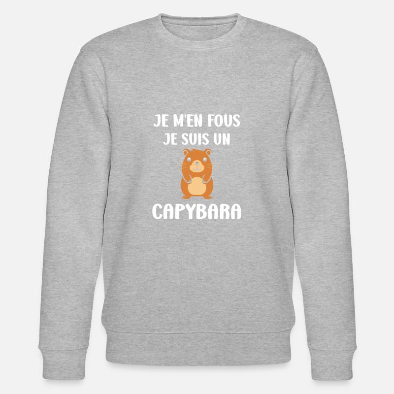 Humour Capybara - Sweat bio CHANGER Stanley/Stella Unisexe - gris chiné