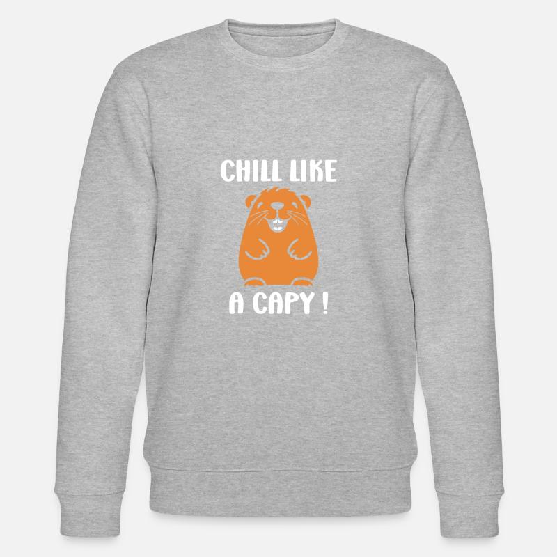 Humour Capybara - Sweat bio CHANGER Stanley/Stella Unisexe - gris chiné