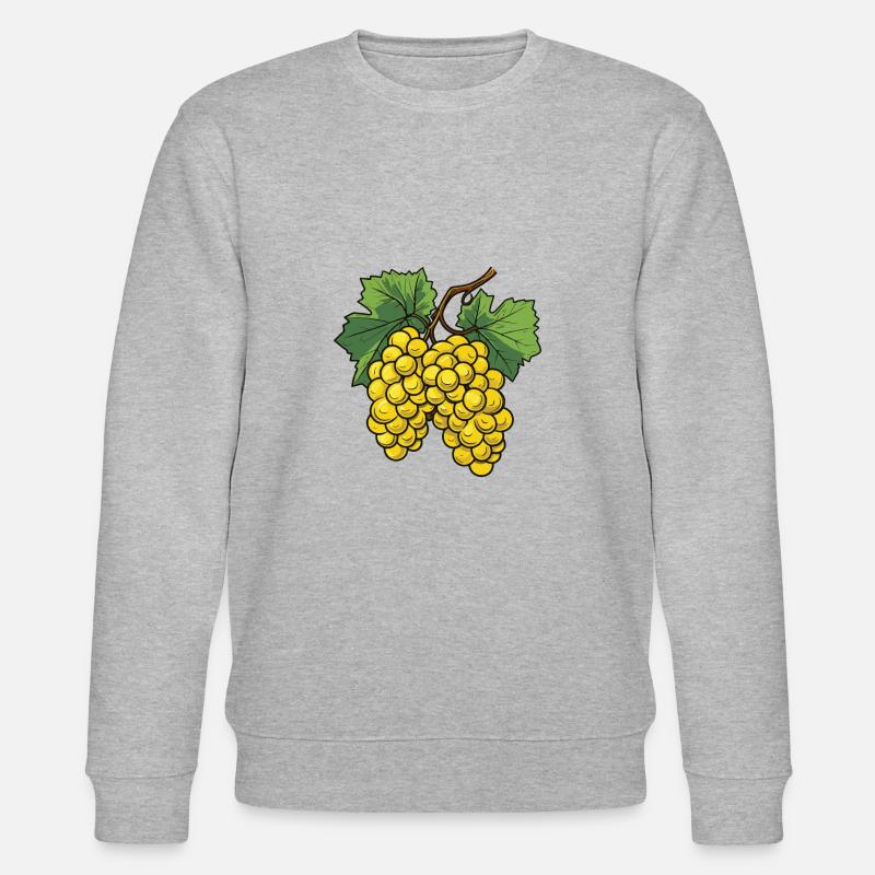 Weintrauben Symbol - Stanley/Stella Unisex Bio-Sweatshirt CHANGER  - Grau meliert