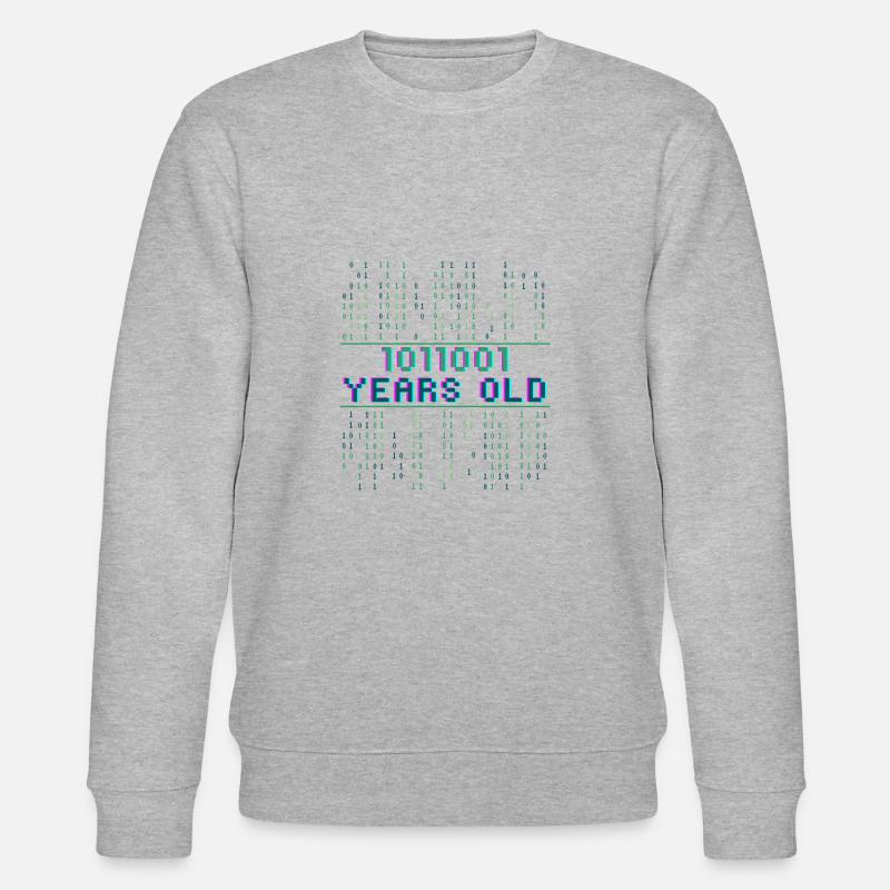 89th Birthday 89 years old Binary Code Computer Science - Stanley/Stella CHANGER Unisex Organic Sweatshirt - undefined