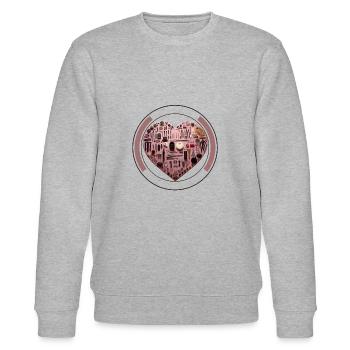 Outils de toilettage pour chiens en forme de coeur Pet Love Stylist T - Sweat bio CHANGER Stanley/Stella Unisexe - gris chiné - Devant - Nik (191cm) & Marisol (170cm)