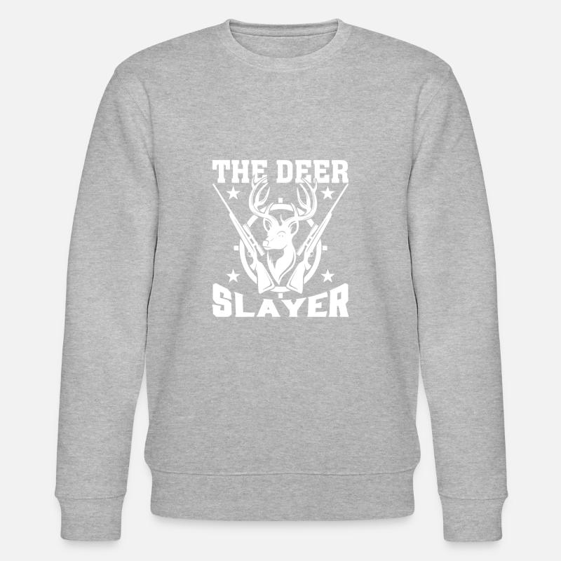 Der Hirsch -Töter - Stanley/Stella Unisex Bio-Sweatshirt CHANGER  - Grau meliert