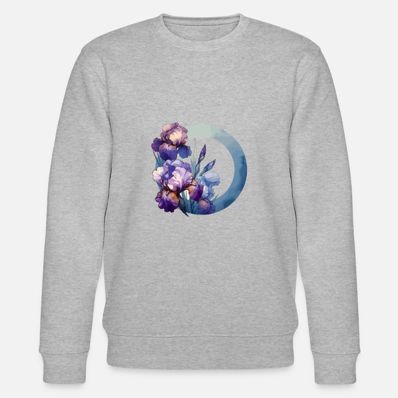 Iris dessinés - Sweat bio CHANGER Stanley/Stella Unisexe - gris chiné