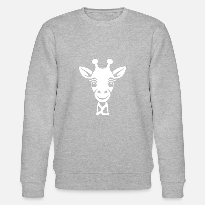 Kopf der Giraffe - Stanley/Stella Unisex Bio-Sweatshirt CHANGER  - Grau meliert