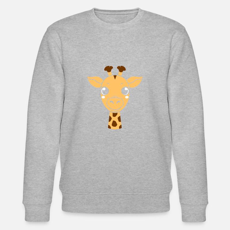Giraffe's Head - Stanley/Stella CHANGER Unisex Organic Sweatshirt - heather grey