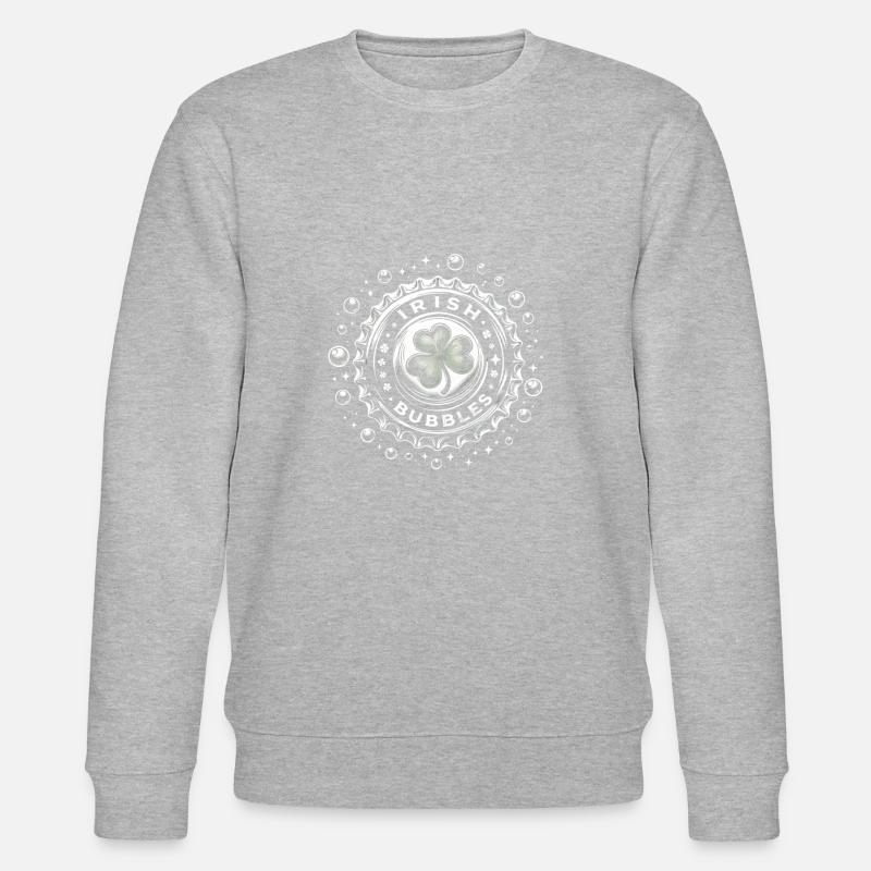 Irish Bubbles Pub Outfit - Stanley/Stella CHANGER Unisex Organic Sweatshirt - heather grey
