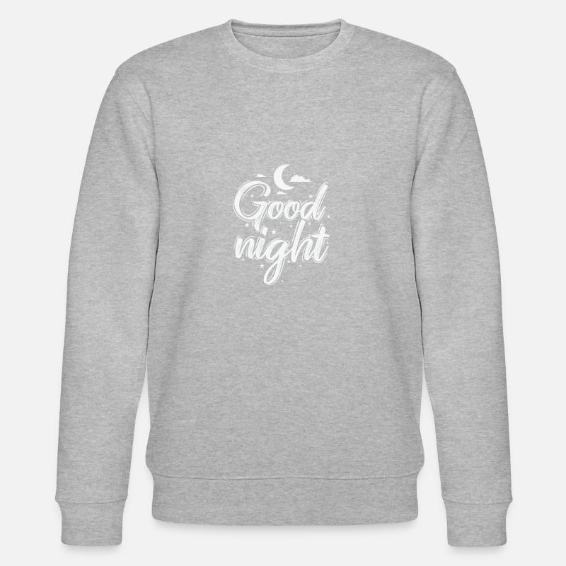 Good Night - Stanley/Stella Unisex Bio-Sweatshirt CHANGER  - Grau meliert