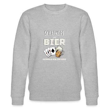 Schafkopf und Bier - Stanley/Stella Unisex Bio-Sweatshirt CHANGER  - Grau meliert - Vorne - Nik (191cm) & Marisol (170cm)