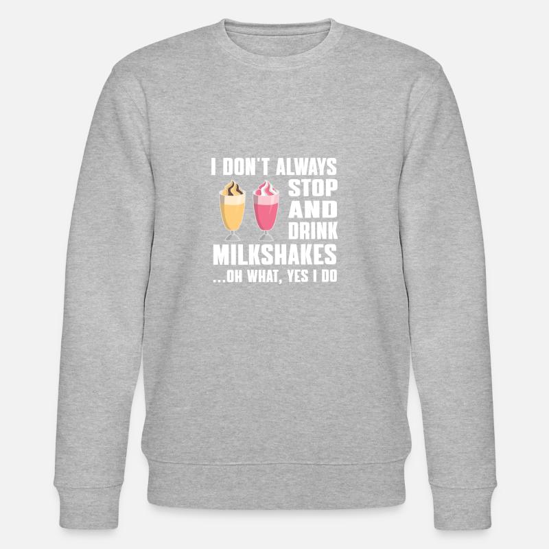Milchshake Geschenkidee - Stanley/Stella Unisex Bio-Sweatshirt CHANGER  - Grau meliert
