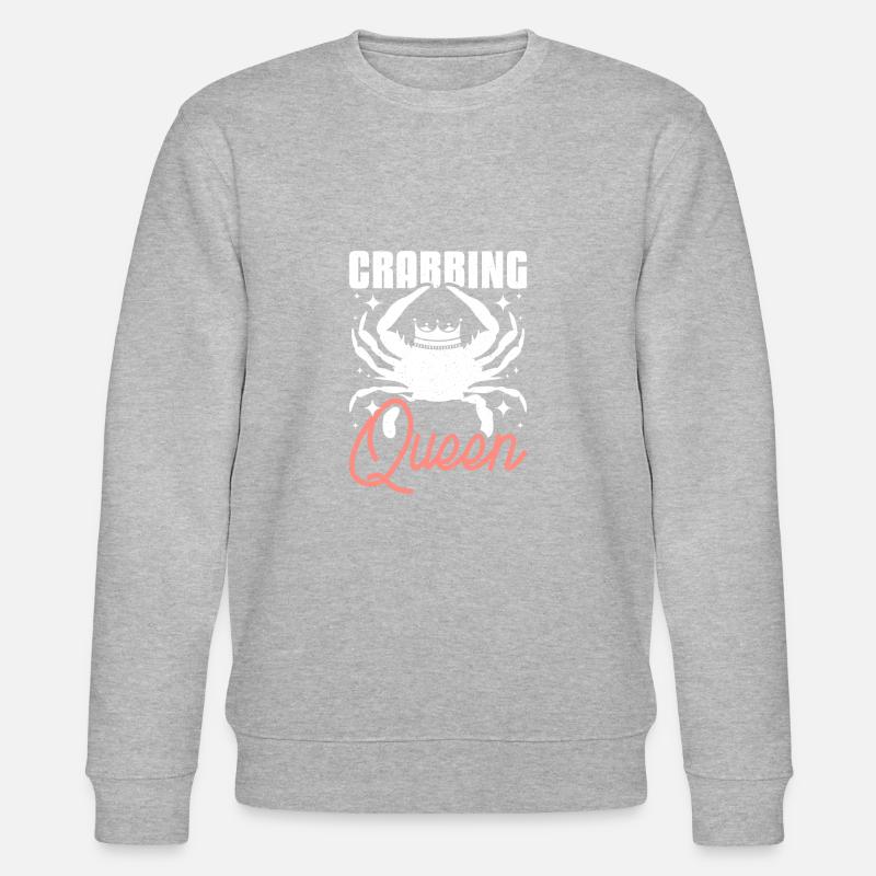 Fille Crabe pêche Crabbing Queen - Sweat bio CHANGER Stanley/Stella Unisexe - gris chiné