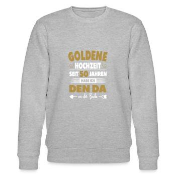 50 Jahre Ehe Hochzeitstag Paare Goldene Hochzeit - Stanley/Stella Unisex Bio-Sweatshirt CHANGER  - Grau meliert - Vorne - Nik (191cm) & Marisol (170cm)