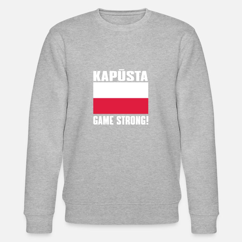Kapusta Game Strong - Stanley/Stella Unisex Bio-Sweatshirt CHANGER  - Grau meliert