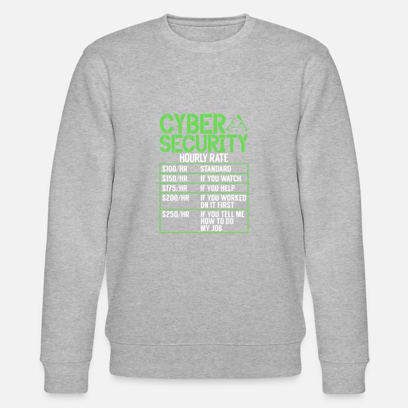 Cyber-sicherheits-hacker-hacking - Stanley/Stella Unisex Bio-Sweatshirt CHANGER  - Grau meliert