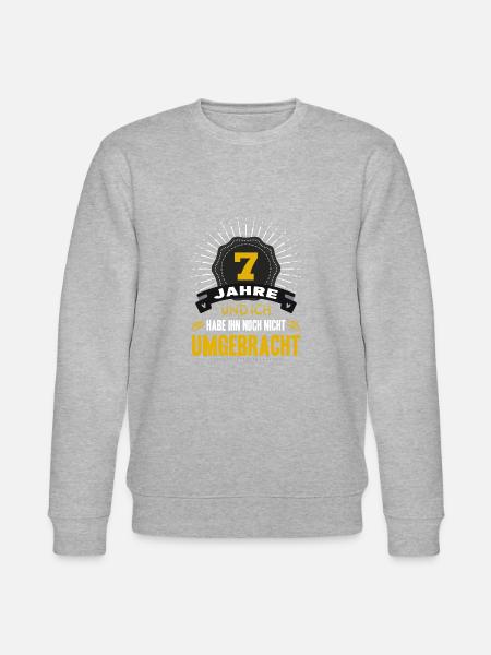 7 Hochzeitstag Ehefrau 7 Jahre Ehe Kupferhochzeit - Stanley/Stella Unisex Bio-Sweatshirt CHANGER - Grau meliert