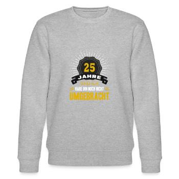25 Hochzeitstag Frau 25 Jahre Ehe Silberhochzeit - Stanley/Stella Unisex Bio-Sweatshirt CHANGER  - Grau meliert - Vorne - Nik (191cm) & Marisol (170cm)