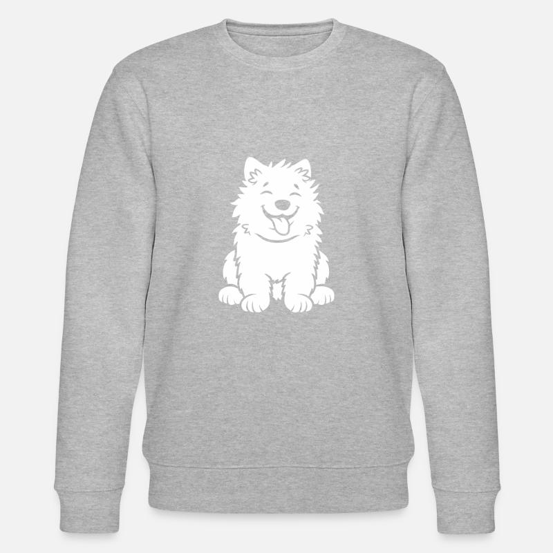 Chien Samoyède - Sweat bio CHANGER Stanley/Stella Unisexe - gris chiné