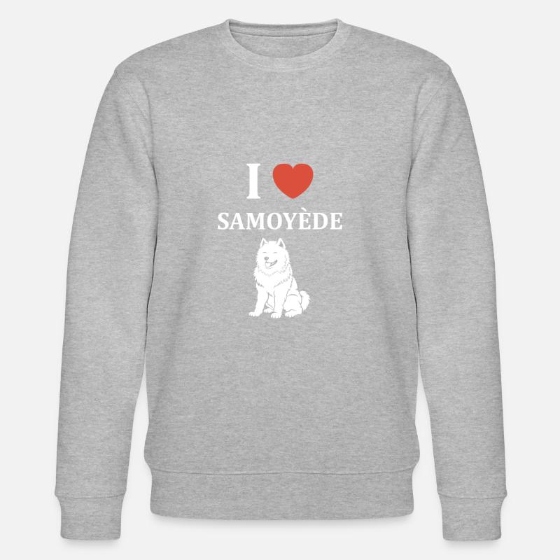 Humour Chien Samoyède - Sweat bio CHANGER Stanley/Stella Unisexe - gris chiné