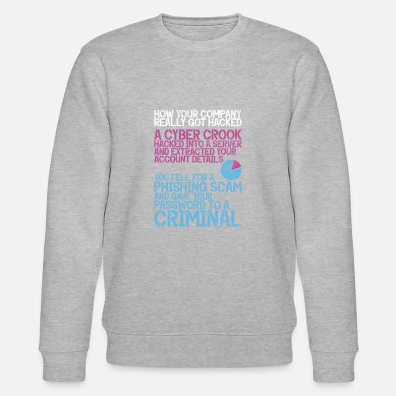 Cyber security hacker hacking - Stanley/Stella CHANGER Unisex Organic Sweatshirt - heather grey