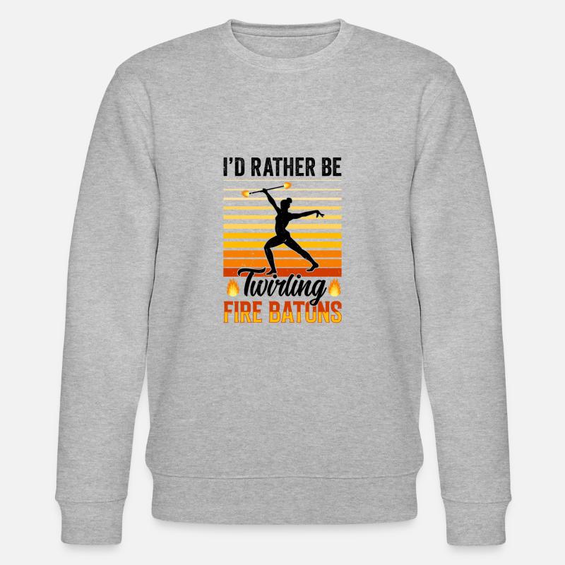 Feuerbaton Feuertanz Feuertänzer Feuertänzerin - Stanley/Stella Unisex Bio-Sweatshirt CHANGER - Grau meliert