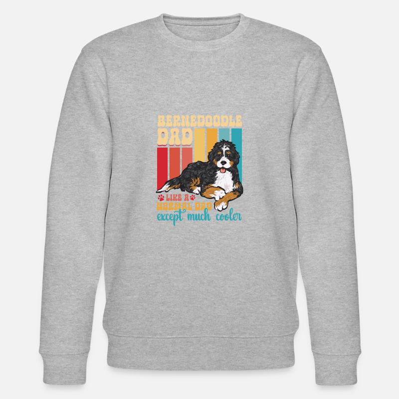 Bernedoodle Hund - Stanley/Stella Unisex Bio-Sweatshirt CHANGER  - Grau meliert