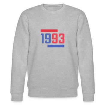 Né En 1993 Anniversaire Hommes - Sweat bio CHANGER Stanley/Stella Unisexe - gris chiné - Devant - Nik (191cm) & Marisol (170cm)