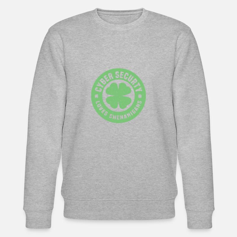 Cyber Security St. Patrick's Day - Stanley/Stella Unisex Bio-Sweatshirt CHANGER  - Grau meliert