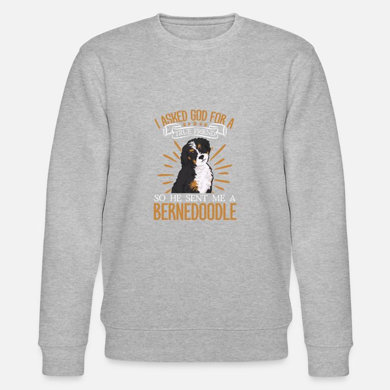 Bernedoodle Hund - Stanley/Stella Unisex Bio-Sweatshirt CHANGER - Grau meliert