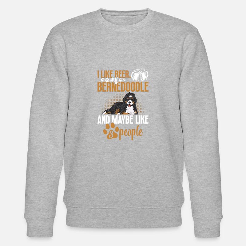 Bernedoodle Hund - Stanley/Stella Unisex Bio-Sweatshirt CHANGER  - Grau meliert