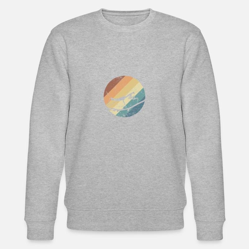 Gottesanbeterin im Farbverlauf - Stanley/Stella Unisex Bio-Sweatshirt CHANGER  - Grau meliert