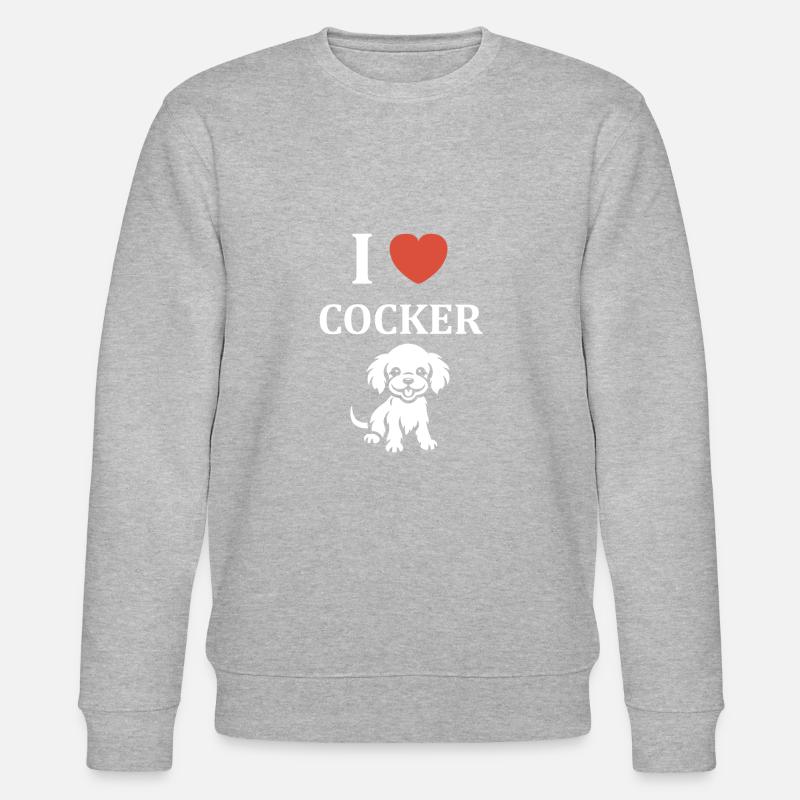 Chien cocker - Sweat bio CHANGER Stanley/Stella Unisexe - gris chiné