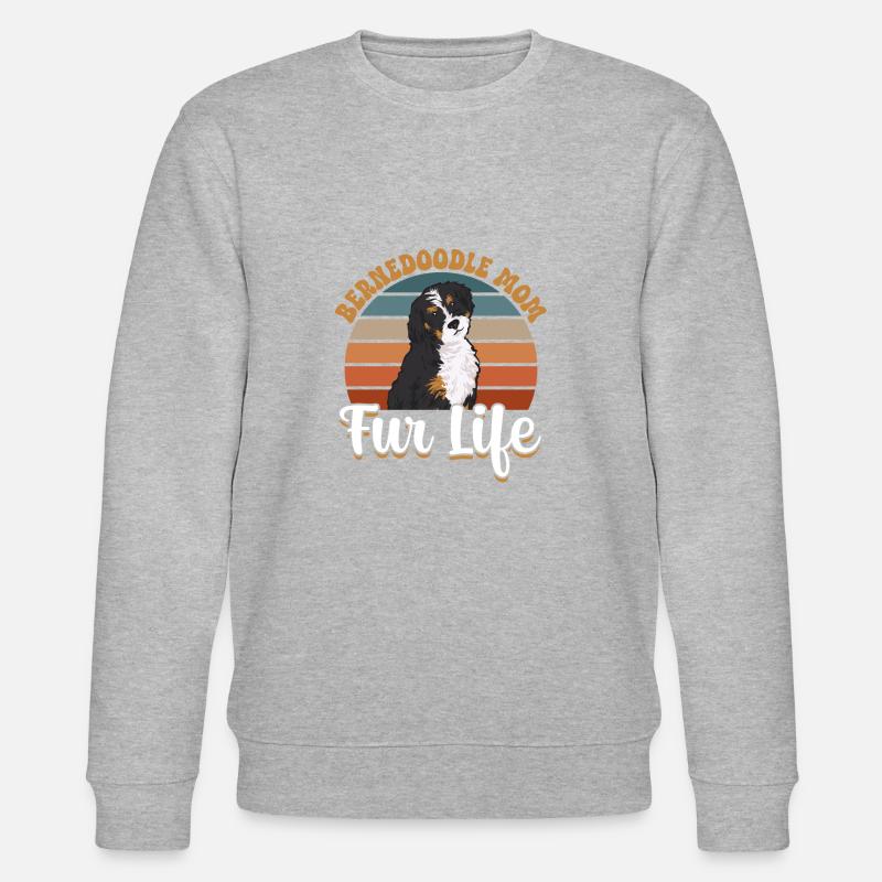 Bernedoodle Hund - Stanley/Stella Unisex Bio-Sweatshirt CHANGER  - Grau meliert