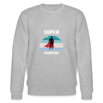 Super Pate Retro Vintage Pate Geschenk - Stanley/Stella Unisex Bio-Sweatshirt CHANGER  - Grau meliert - Vorne - Nik (191cm) & Marisol (170cm)