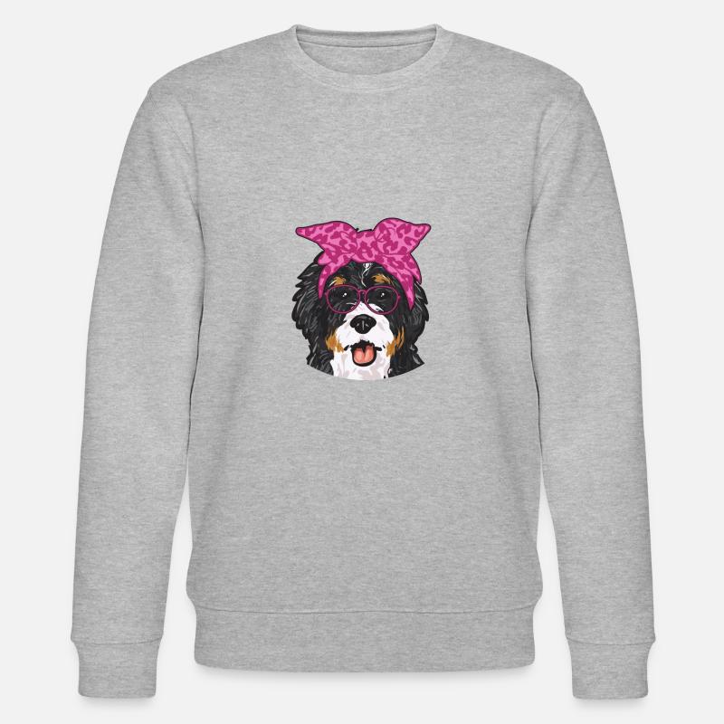 Bernedoodle Hund - Stanley/Stella Unisex Bio-Sweatshirt CHANGER  - Grau meliert
