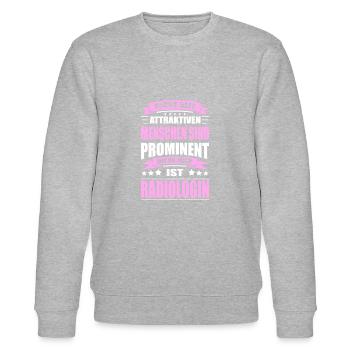 Nicht Alle Menschen Sind Prominent Radiologin - Stanley/Stella Unisex Bio-Sweatshirt CHANGER  - Grau meliert - Vorne - Nik (191cm) & Marisol (170cm)