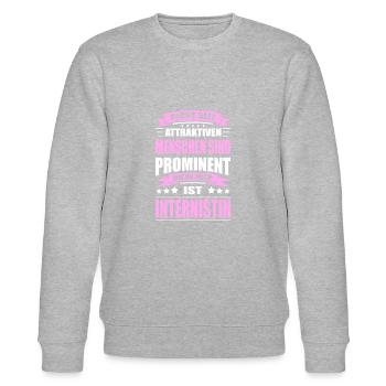 Nicht Alle Menschen Sind Prominent Internistin - Stanley/Stella Unisex Bio-Sweatshirt CHANGER  - Grau meliert - Vorne - Nik (191cm) & Marisol (170cm)