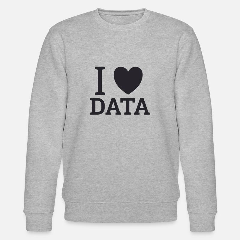"Love Data" | Data Scientist - Stanley/Stella Unisex Bio-Sweatshirt CHANGER  - Grau meliert