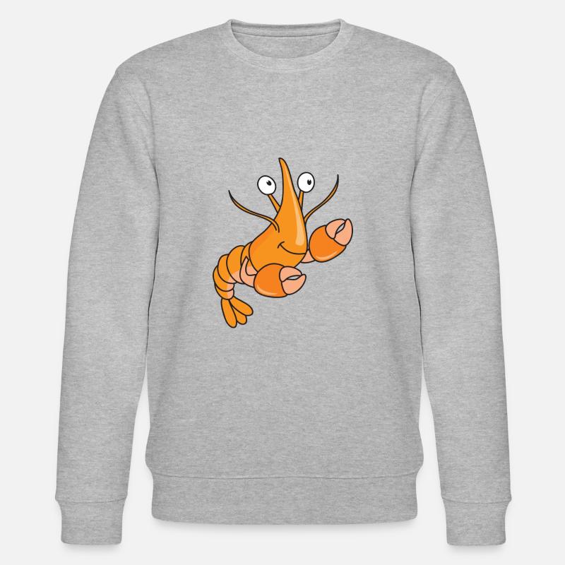 Lustiger Niedlicher Hummer Meereskrustentiere - Stanley/Stella Unisex Bio-Sweatshirt CHANGER  - Grau meliert
