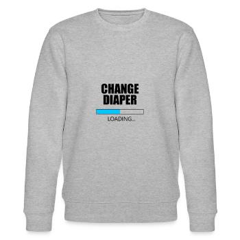 Change Diaper Loading - Stanley/Stella CHANGER Unisex Organic Sweatshirt - heather grey - Front - Nik (191cm) & Marisol (170cm)
